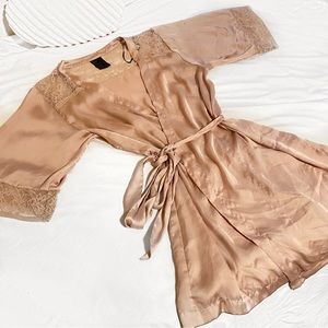 Blush Pink Satin Robe